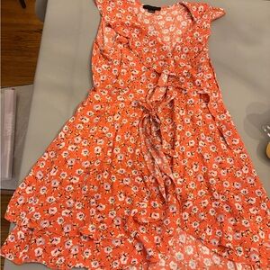 Sanctuary Orange Floral Dress